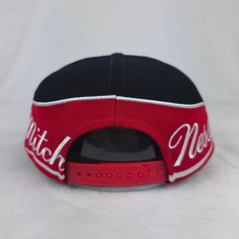 Toronto Raptors Mitchell & Ness‎ NBA Snapback Hat Cap 3D Logo Black Red New